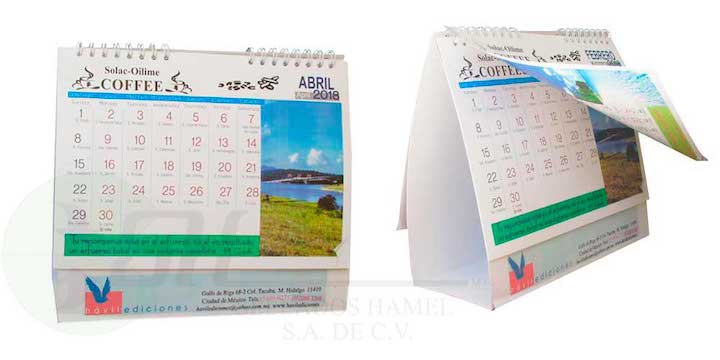 CALENDARIO DE ESCRITORIO CON BASE EN CARTULINA DE CAPLE