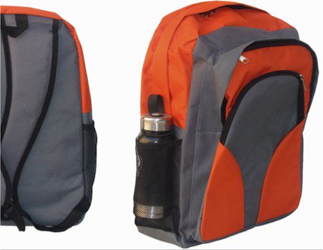 MOCHILA DEPORTIVA CON 3 BOLSAS EN MATERIAL POLIESTER